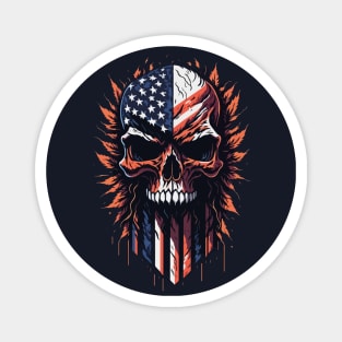 American Skull Magnet